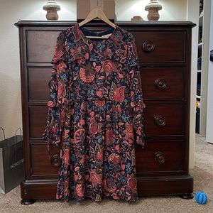 Ann Taylor Paisley Floral dress Size 10
